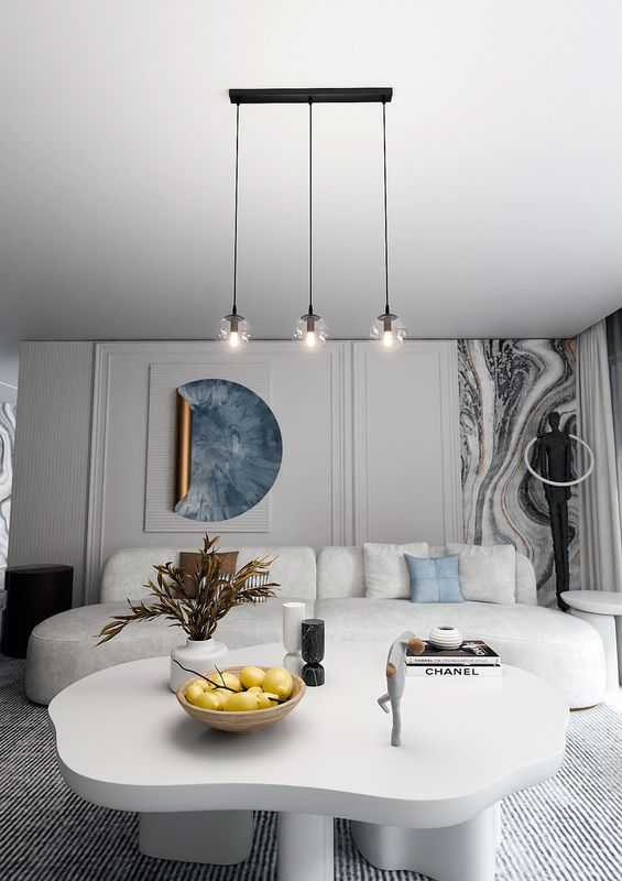 Emibig Lighting Taklampa COSMO 3 BL TRANSPARENT