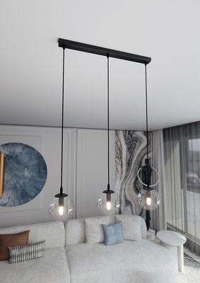 Emibig Lighting Taklampa COSMO 3 BL TRANSPARENT