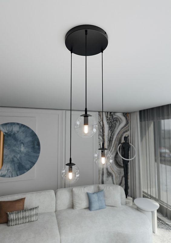 Emibig Lighting Taklampa COSMO 3 BL PREMIUM TRANSPARENT