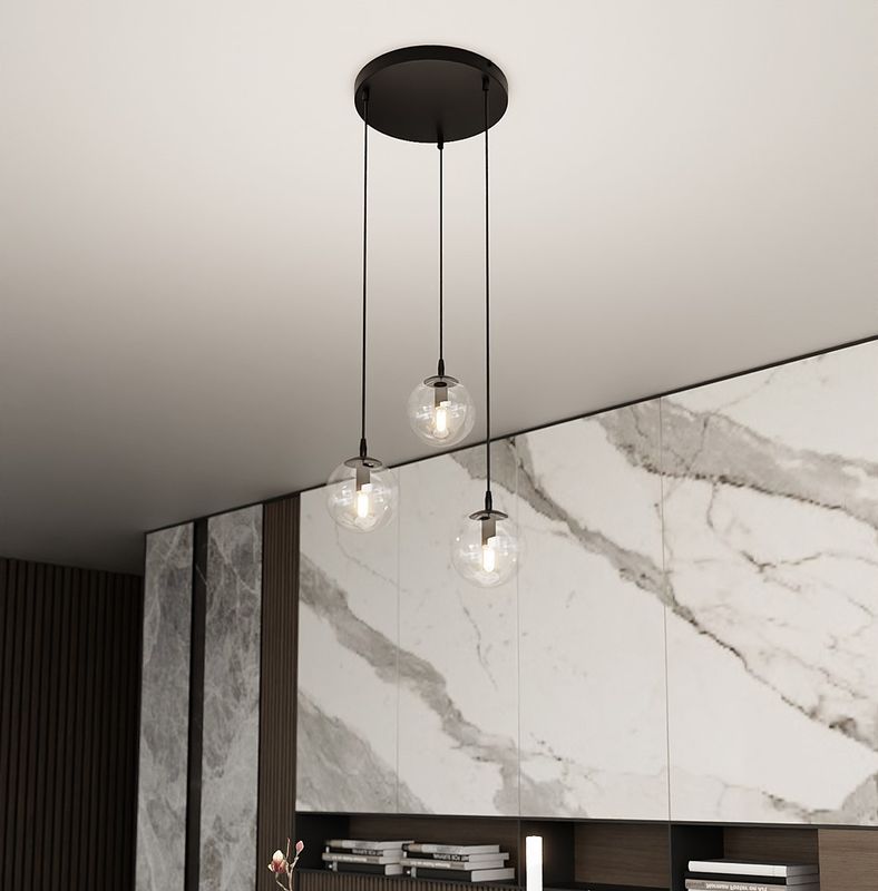 Emibig Lighting Taklampa COSMO 3 BL PREMIUM TRANSPARENT