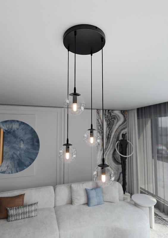 Emibig Lighting Taklampa COSMO 4 BL PREMIUM TRANSPARENT