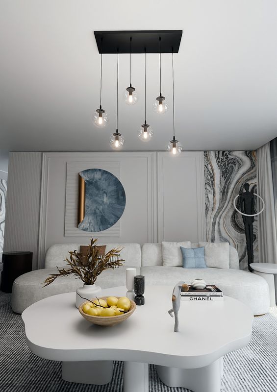 Emibig Lighting Taklampa COSMO 6 BL TRANSPARENT