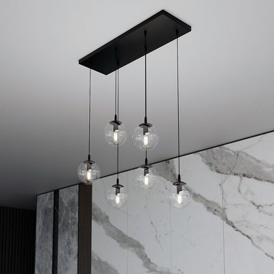 Emibig Lighting Taklampa COSMO 6 BL TRANSPARENT