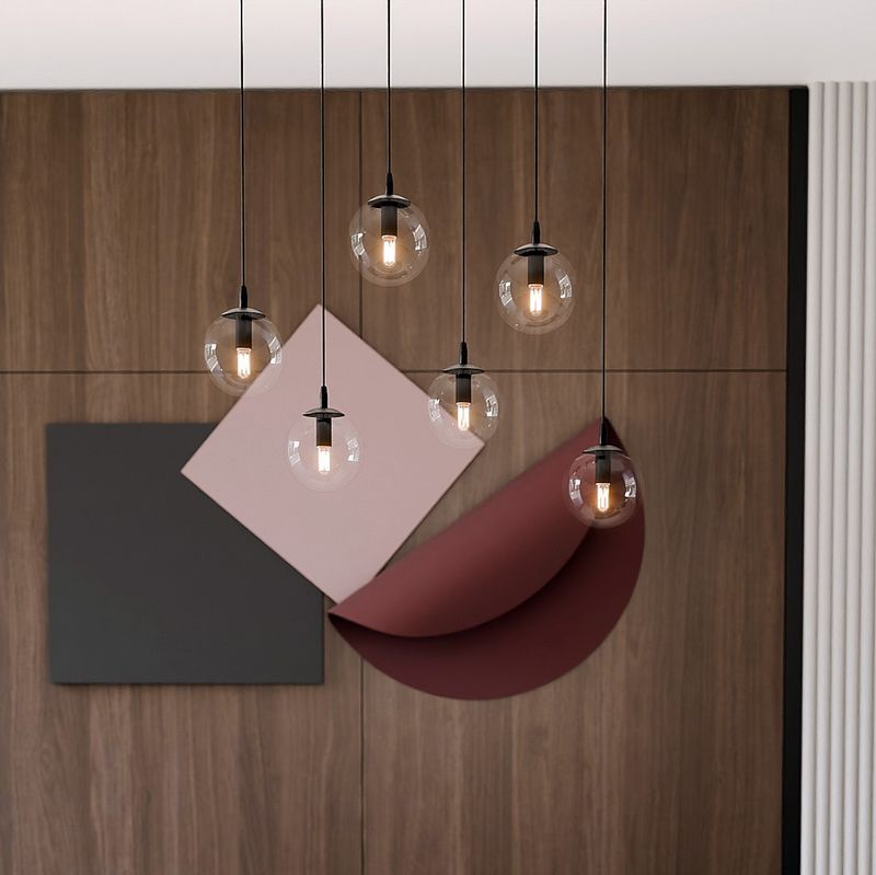 Emibig Lighting Taklampa COSMO 6 BL TRANSPARENT