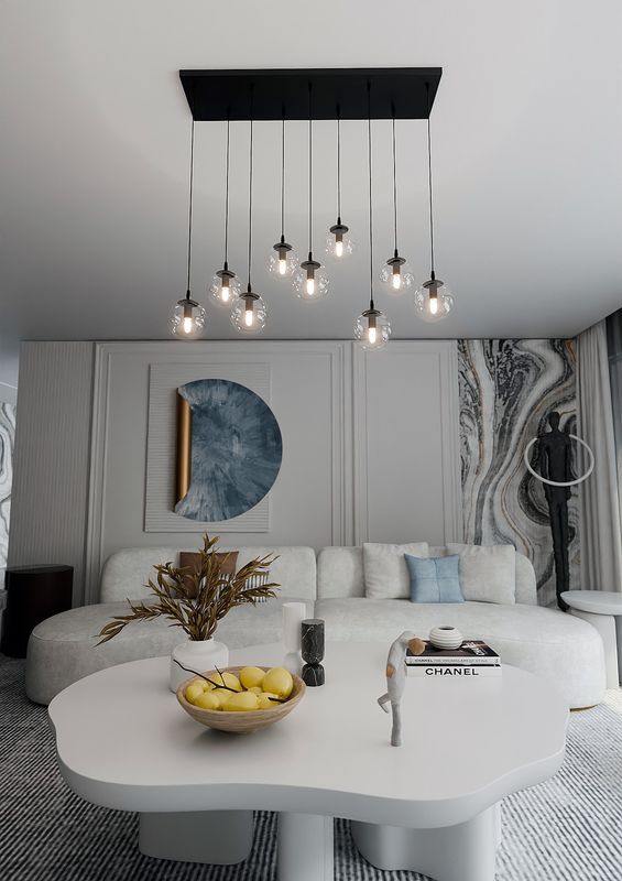 Emibig Lighting Taklampa COSMO 9 BL TRANSPARENT