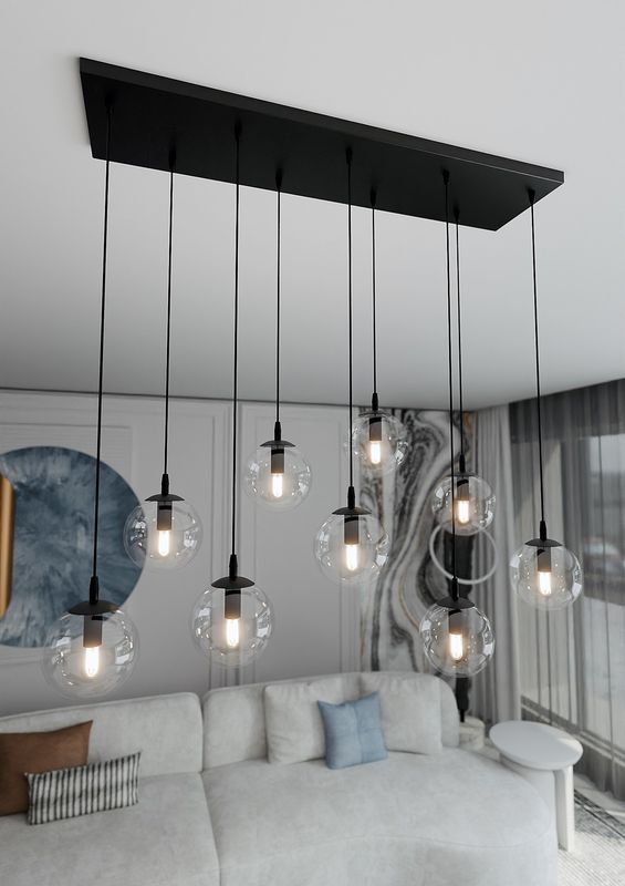 Emibig Lighting Taklampa COSMO 9 BL TRANSPARENT