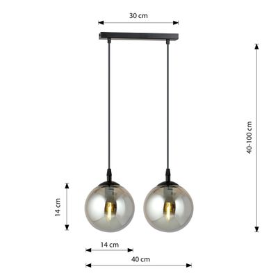 Emibig Lighting Taklampa COSMO 2 BL GRAFIT