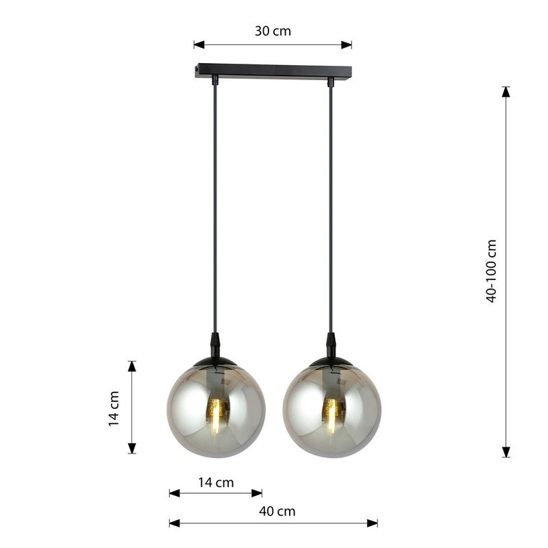 Emibig Lighting Taklampa COSMO 2 BL GRAFIT