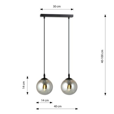 Emibig Lighting Taklampa COSMO 2 BL GRAFIT