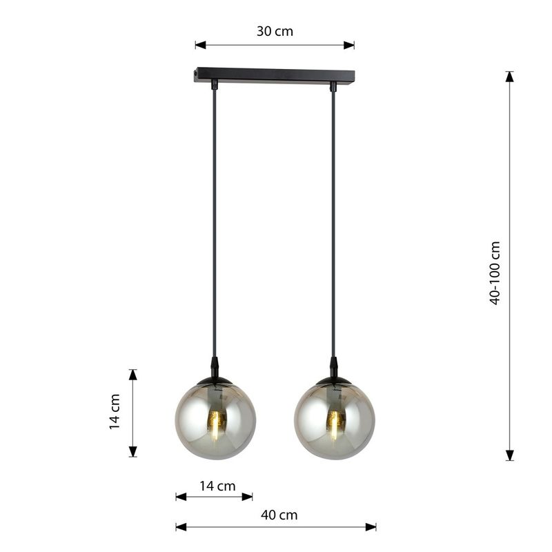 Emibig Lighting Taklampa COSMO 2 BL GRAFIT