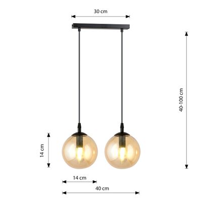Emibig Lighting Taklampa COSMO 2 BL HONUNG