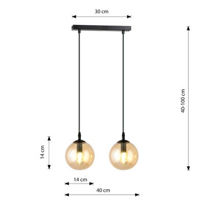 Emibig Lighting Taklampa COSMO 2 BL HONUNG