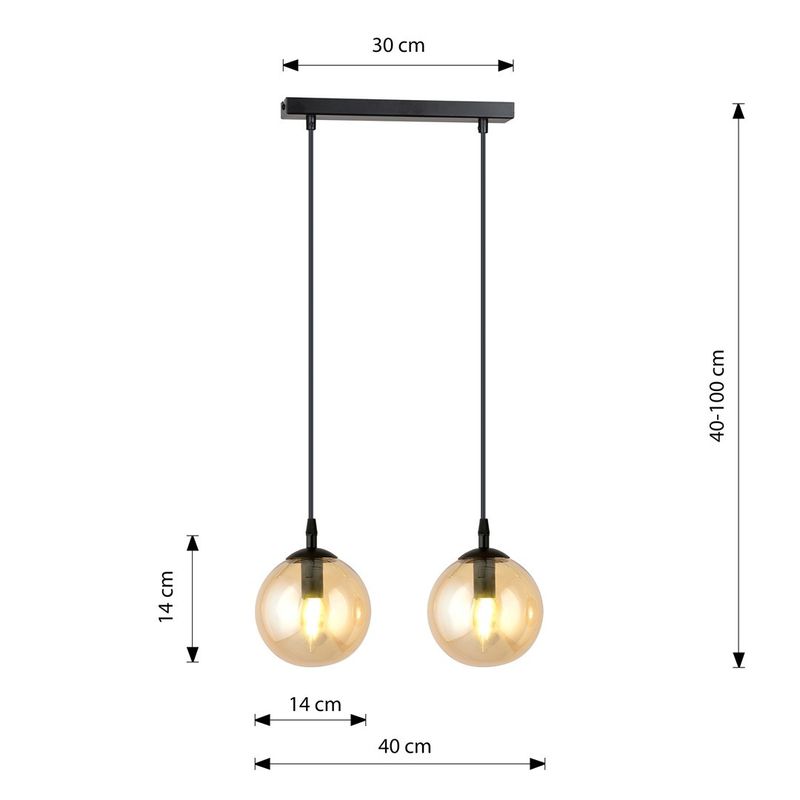 Emibig Lighting Taklampa COSMO 2 BL HONUNG