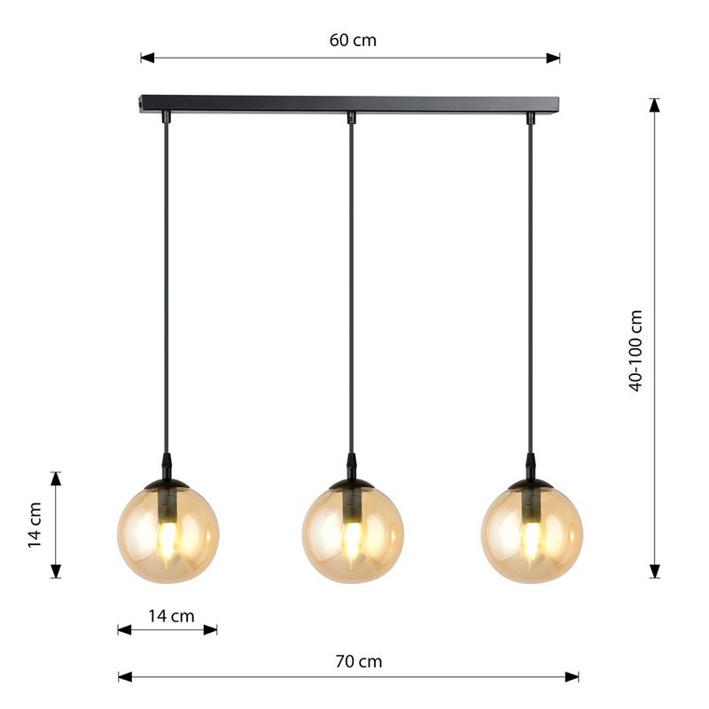 Emibig Lighting Taklampa COSMO 3 HONUNG