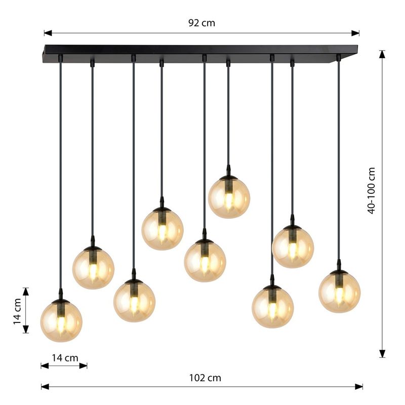 Emibig Lighting Taklampa COSMO 9 HONUNG