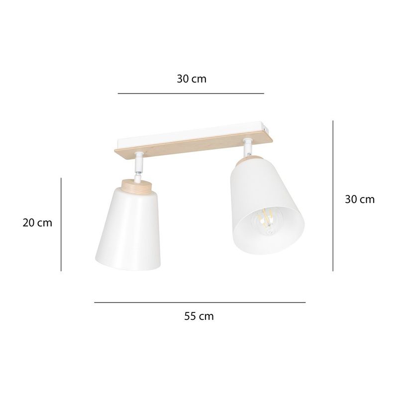 Emibig Lighting Taklampa ATLAS 2 VIT