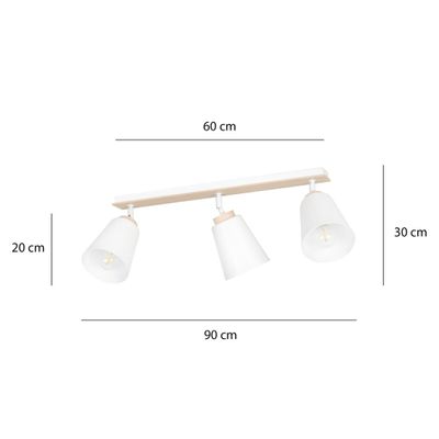 Emibig Lighting Taklampa ATLAS 3 VIT