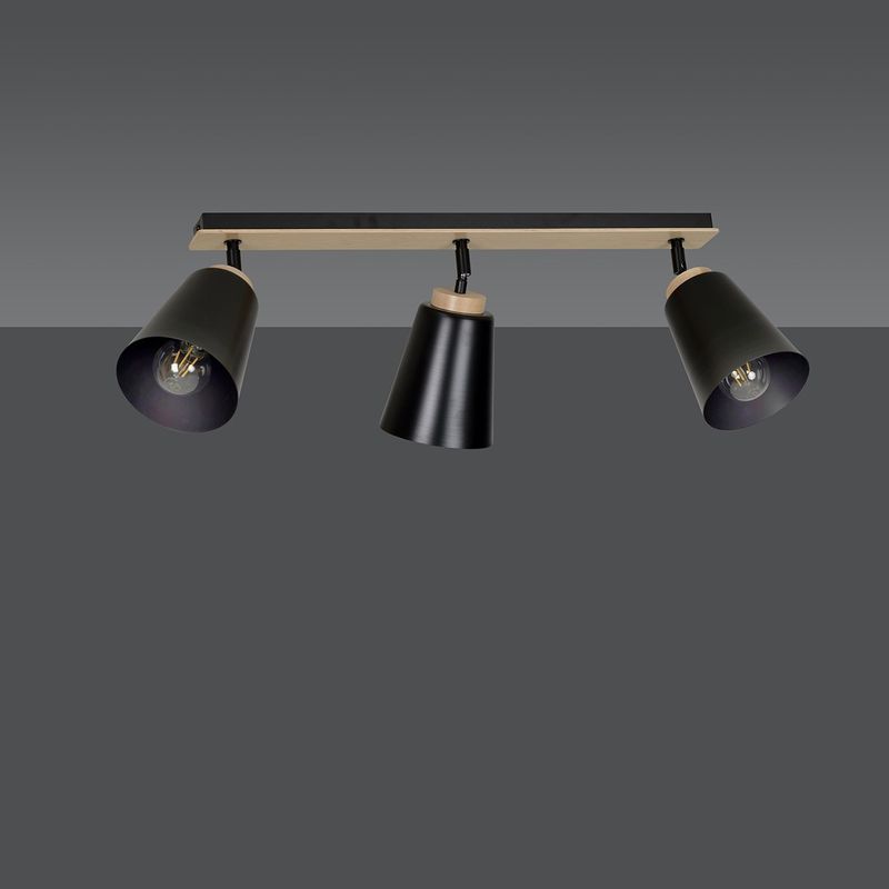Emibig Lighting Taklampa ATLAS 3 SVART
