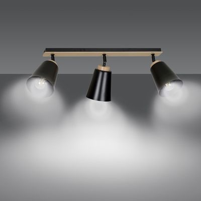 Emibig Lighting Taklampa ATLAS 3 SVART