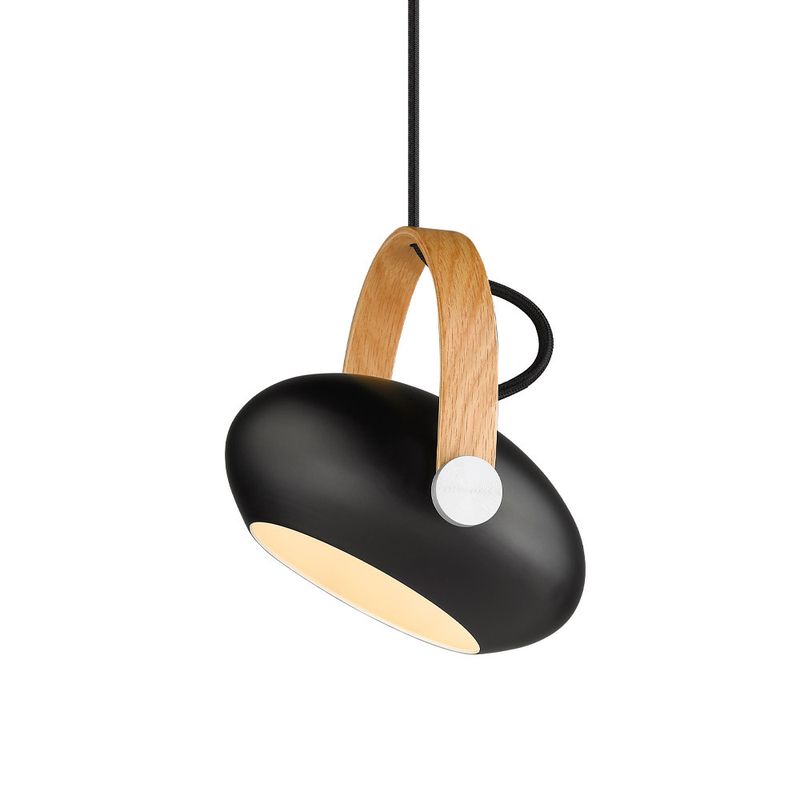 Halo Design D.C Pendant Pendellampa Svart, Oak Ø18 cm