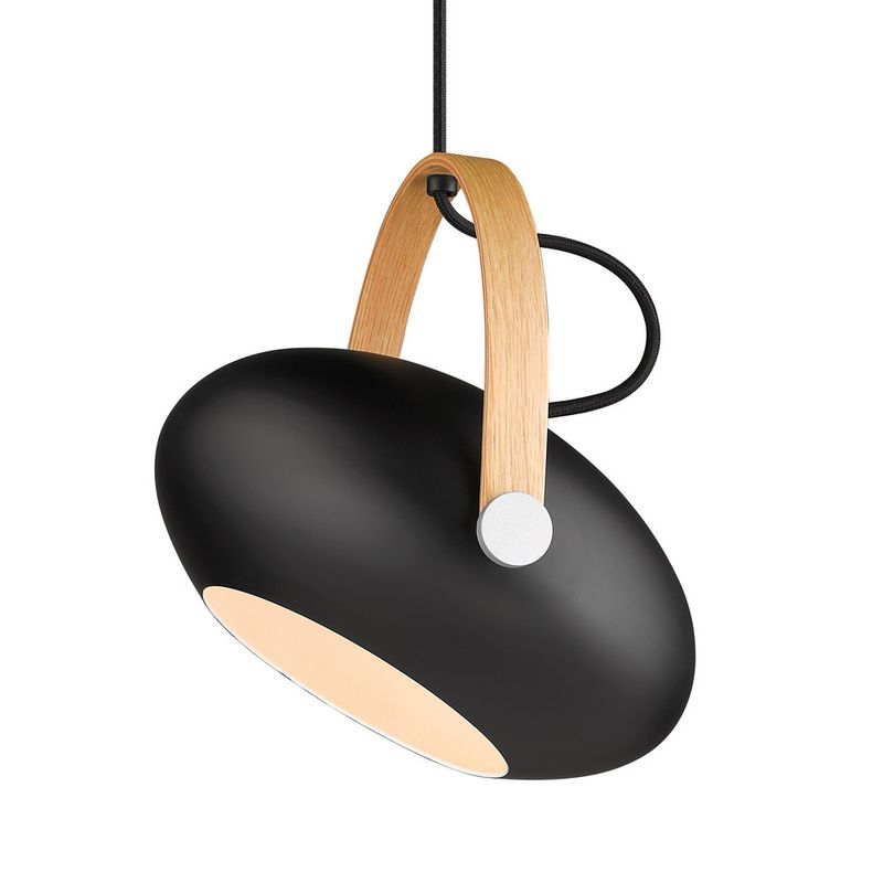 Halo Design D.C Pendant Pendellampa Svart, Oak Ø26 cm