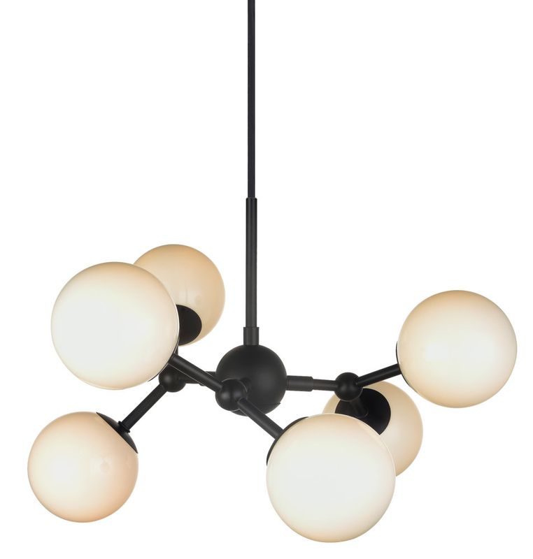 Halo Design ATOM mini Pendellampa Opal, Svart Ø45 cm