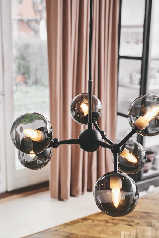 Halo Design ATOM mini Pendellampa Svart, Rök Ø45 cm