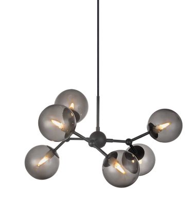 Halo Design ATOM LARGE Pendellampa Svart, Rök Ø57 cm
