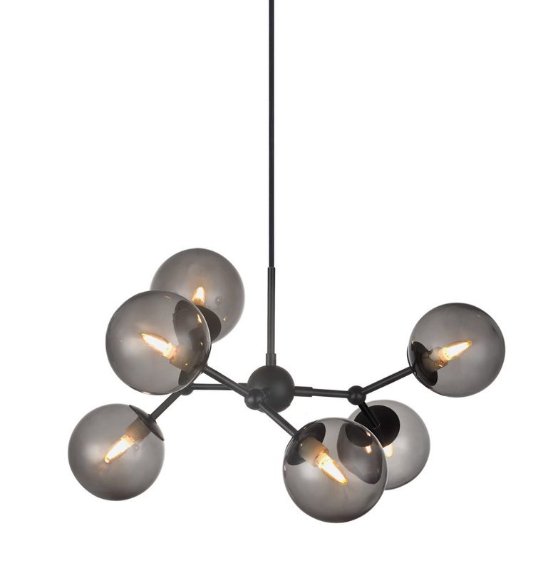 Halo Design ATOM LARGE Pendellampa Svart, Rök Ø57 cm