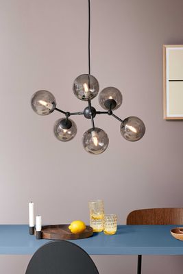 Halo Design ATOM LARGE Pendellampa Svart, Rök Ø57 cm