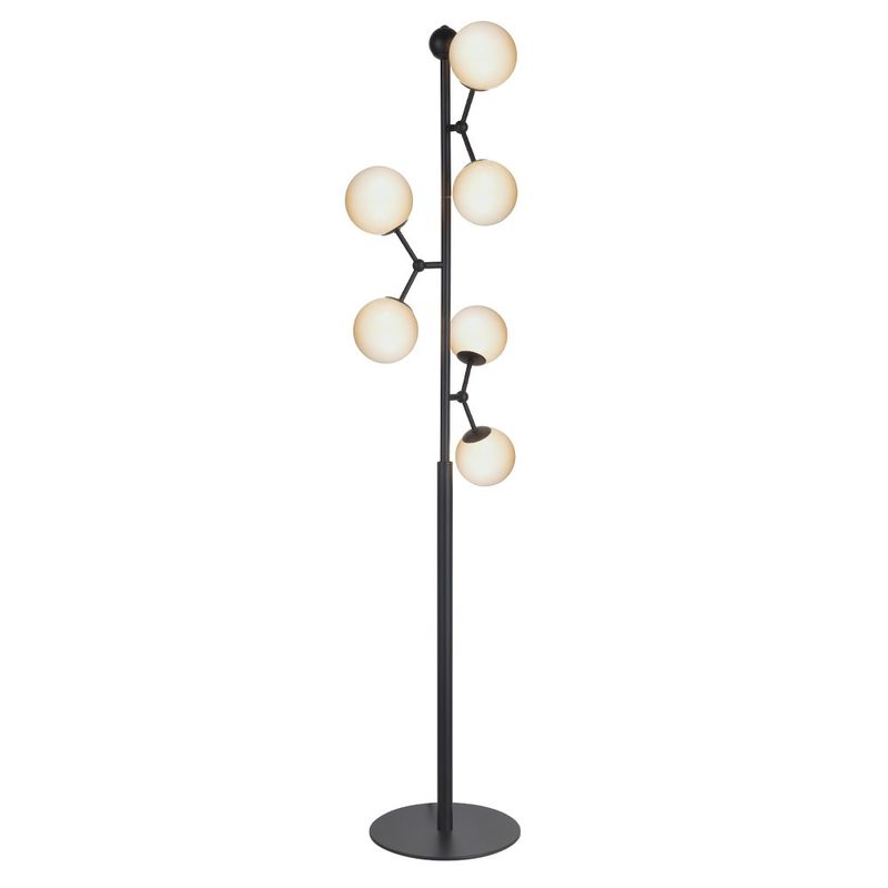 Halo Design ATOM floorlamp, Golvlampa Opal, Svart 155 cm
