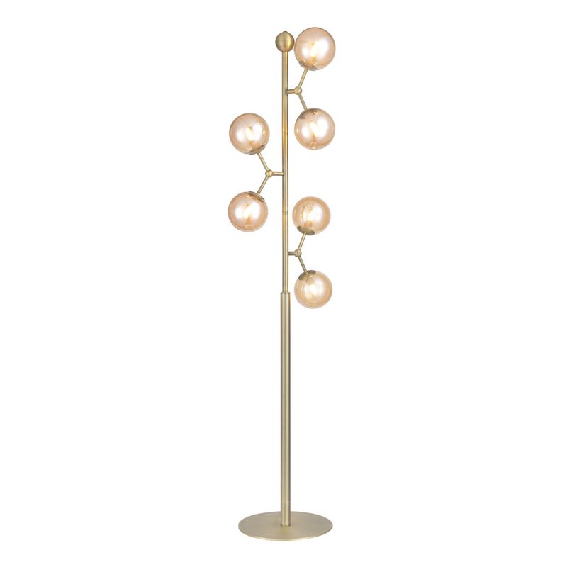 Halo Design ATOM floorlamp, Golvlampa Amber, Antik mässing 155 cm