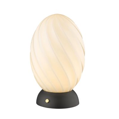Halo Design Twist Oval Bordslampa Opal, Svart 22 cm