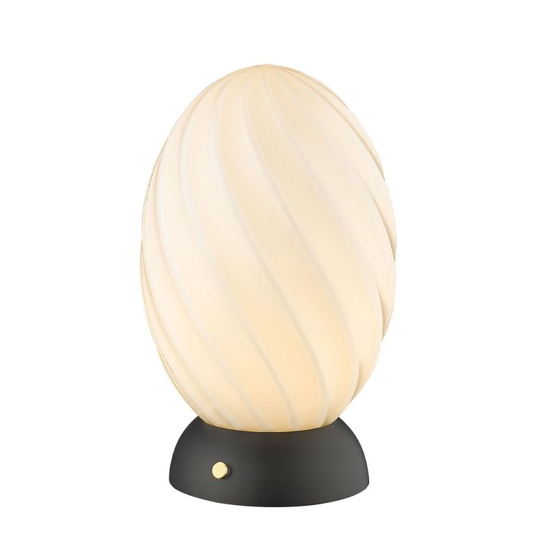 Halo Design Twist Oval Bordslampa Opal, Svart 22 cm