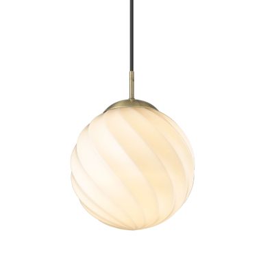 Halo Design Twist Pendant Pendellampa Opal, Antik mässing Ø25 cm
