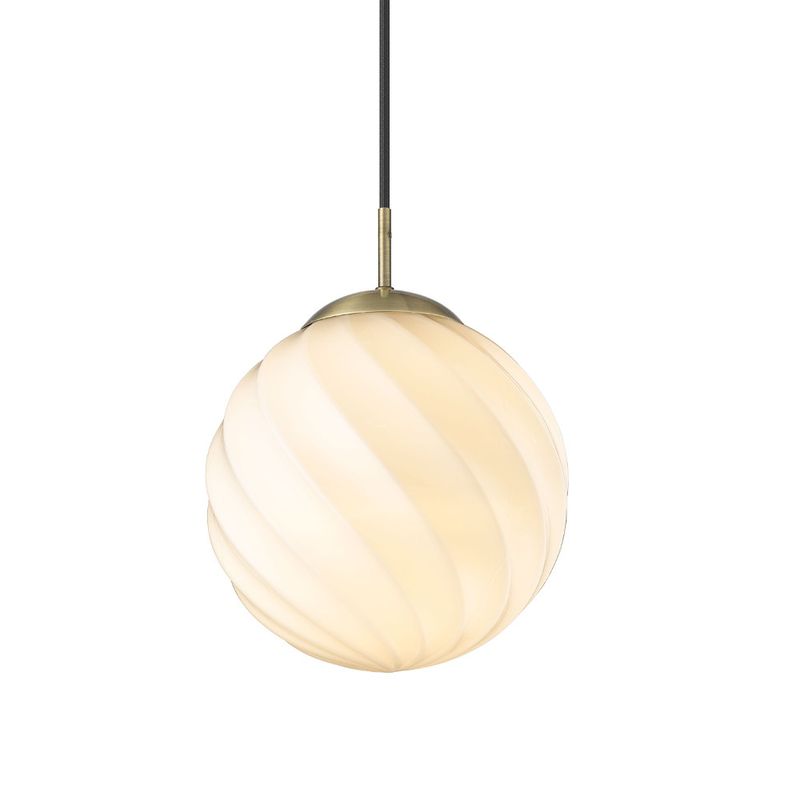 Halo Design Twist Pendant Pendellampa Opal, Antik mässing Ø25 cm