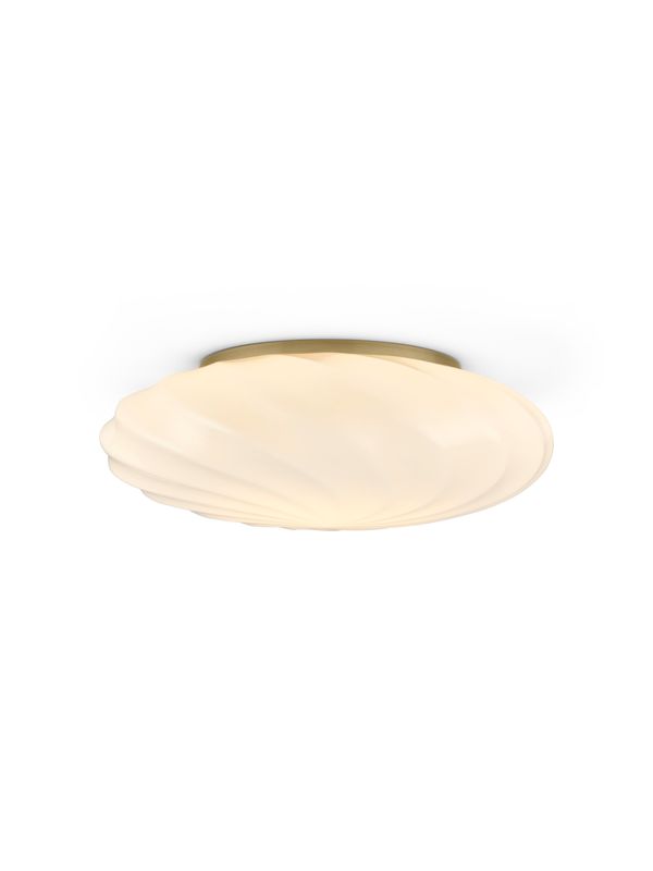 Halo Design Twist wall/ceiling Vägglampa Antik mässing, Opal Ø35 cm