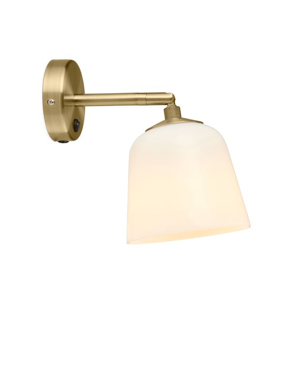 Halo Design Room 49 Wall Vägglampa Antik mässing, Opal 22 cm