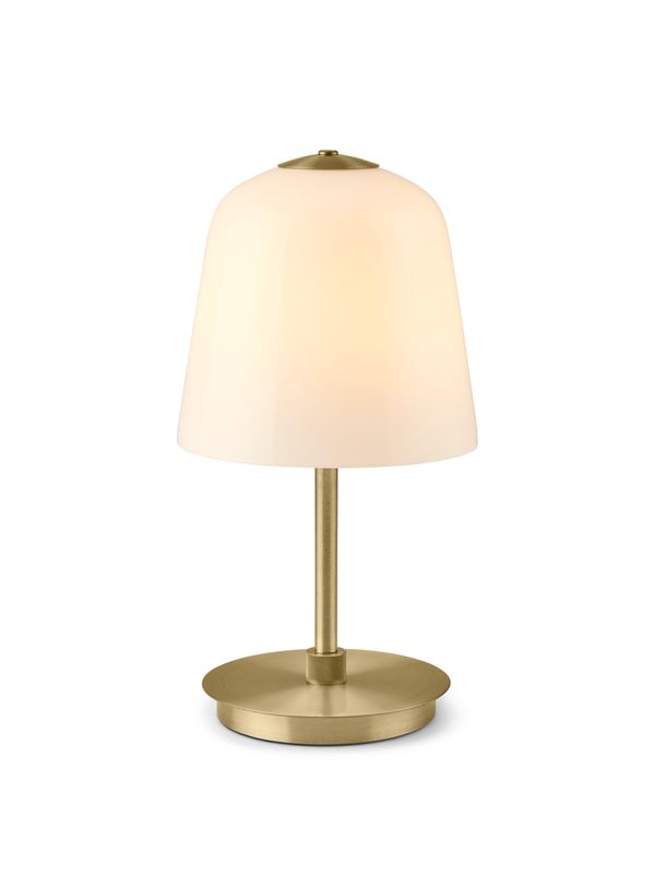 Halo Design Room 49 Portable Portable Bordslampa Antik mässing, Opal 28 cm