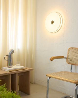 Halo Design Shade plafond Vägglampa Creme, Antik mässing Ø40 cm