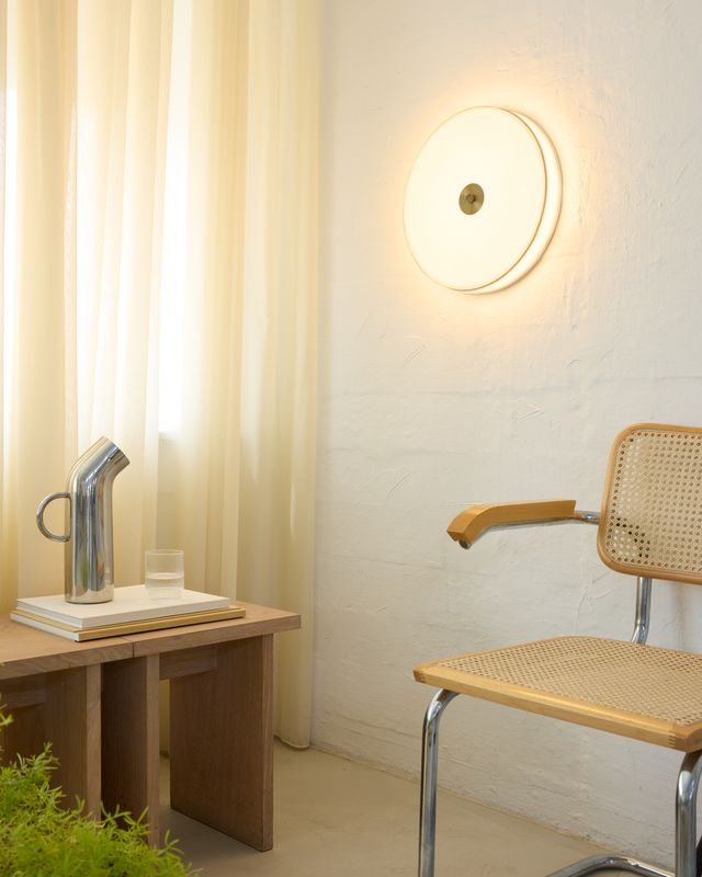 Halo Design Shade plafond Vägglampa Creme, Antik mässing Ø40 cm