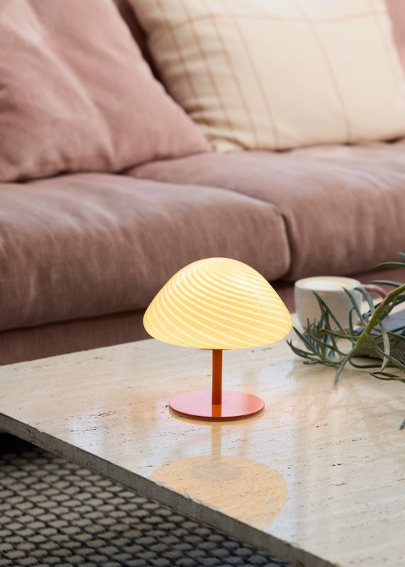 Halo Design Mini Mush Bordslampa Orange 17 cm
