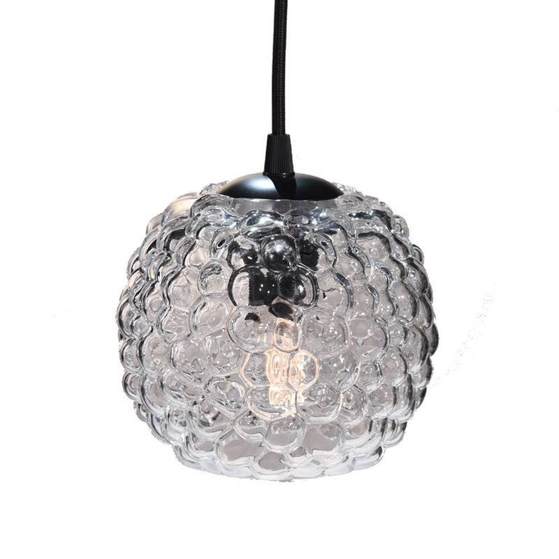 Halo Design Grape pendant Pendellampa Klar, Svart Ø15 cm
