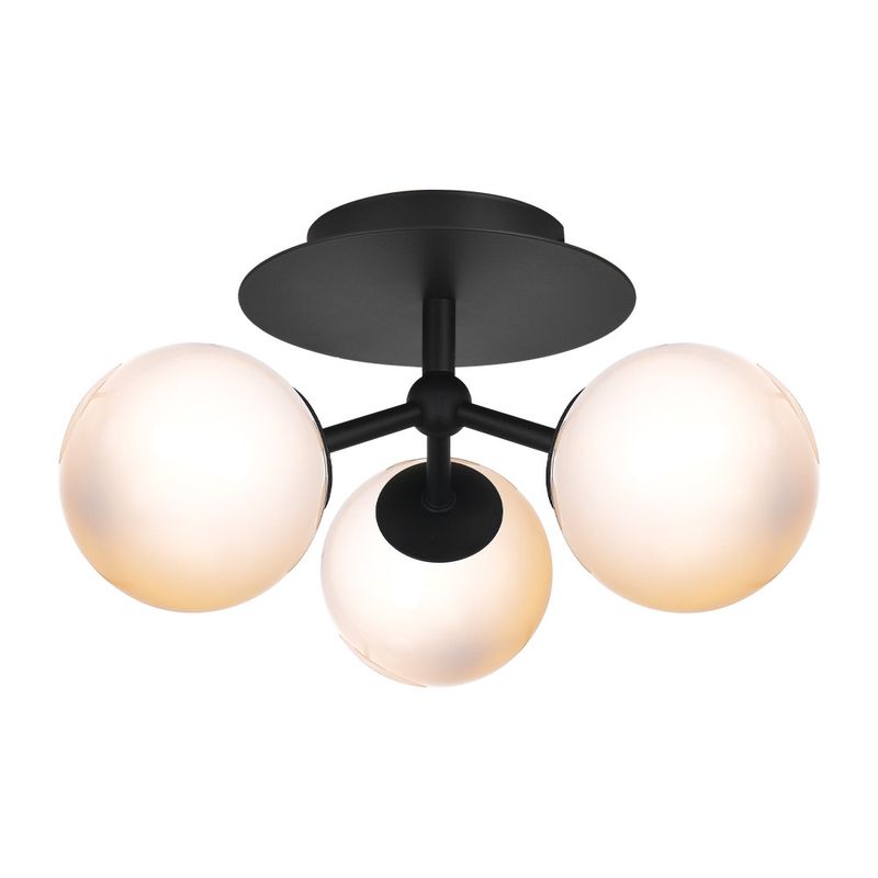 Halo Design ATOM TRIO, Plafond Opal, Svart Ø26 cm