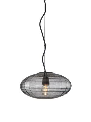 Halo Design Mesh pendant Pendellampa Rök Ø28 cm