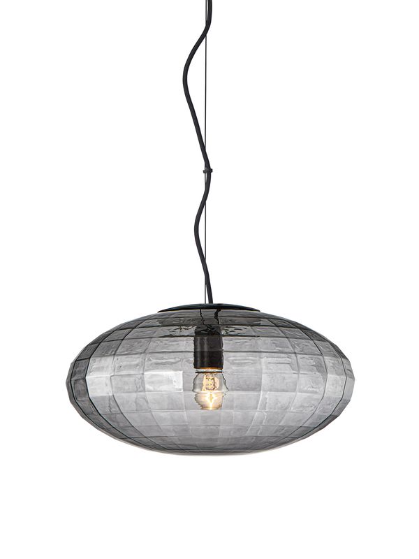Halo Design Mesh pendant Pendellampa Rök Ø36 cm