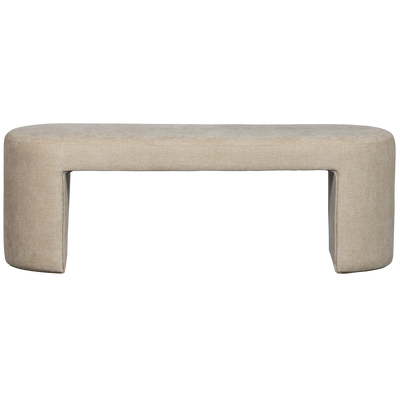 WOOOD Jacob Chenilleklädd Bänk Naturell