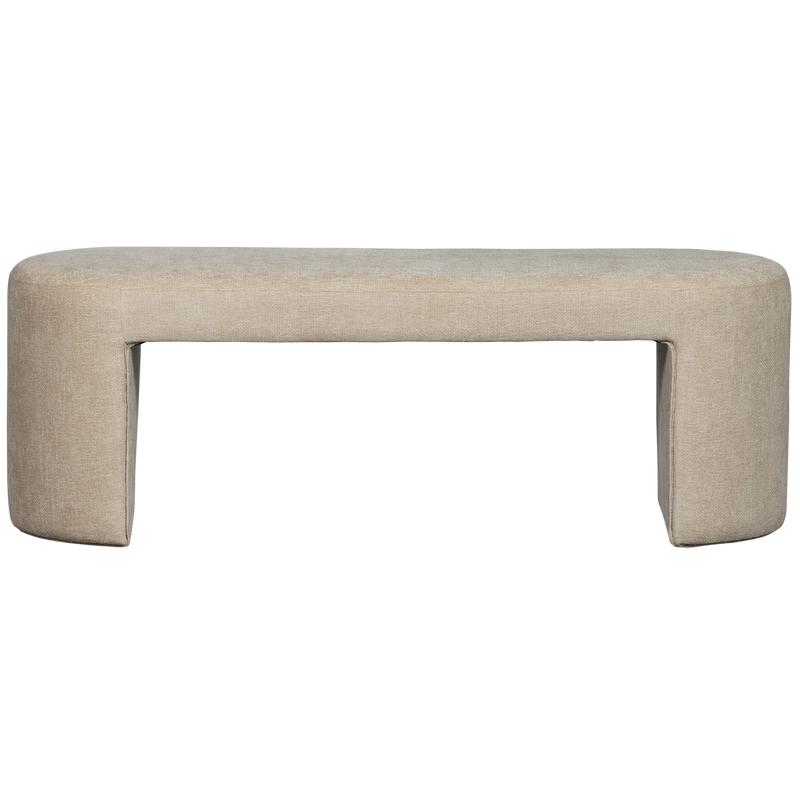 WOOOD Jacob Chenilleklädd Bänk Naturell