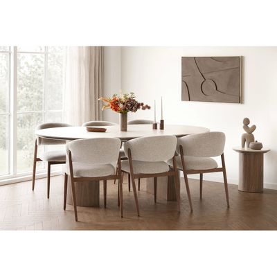 House Nordic Delphi och Cavi Matgrupp - Matbord och 6 matstolar