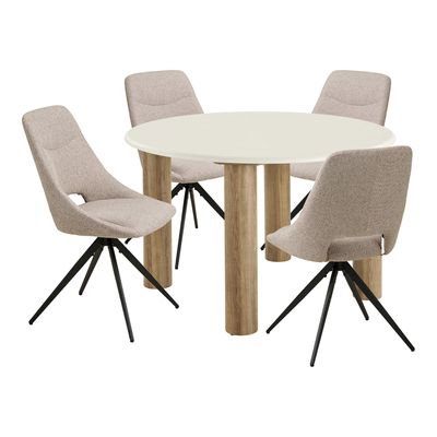 House Nordic Fondi och Dover Matgrupp - Matbord och 4 matstolar